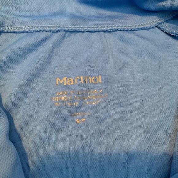 Marmot Light Blue Half Zip Long Sleeve Shirt - Picture 4 of 4